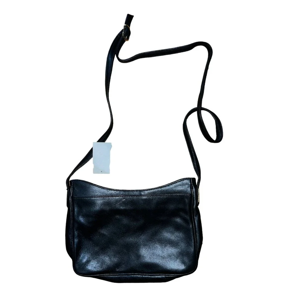 New Vintage ganson Black Crossbody Purse - Picture 1 of 2